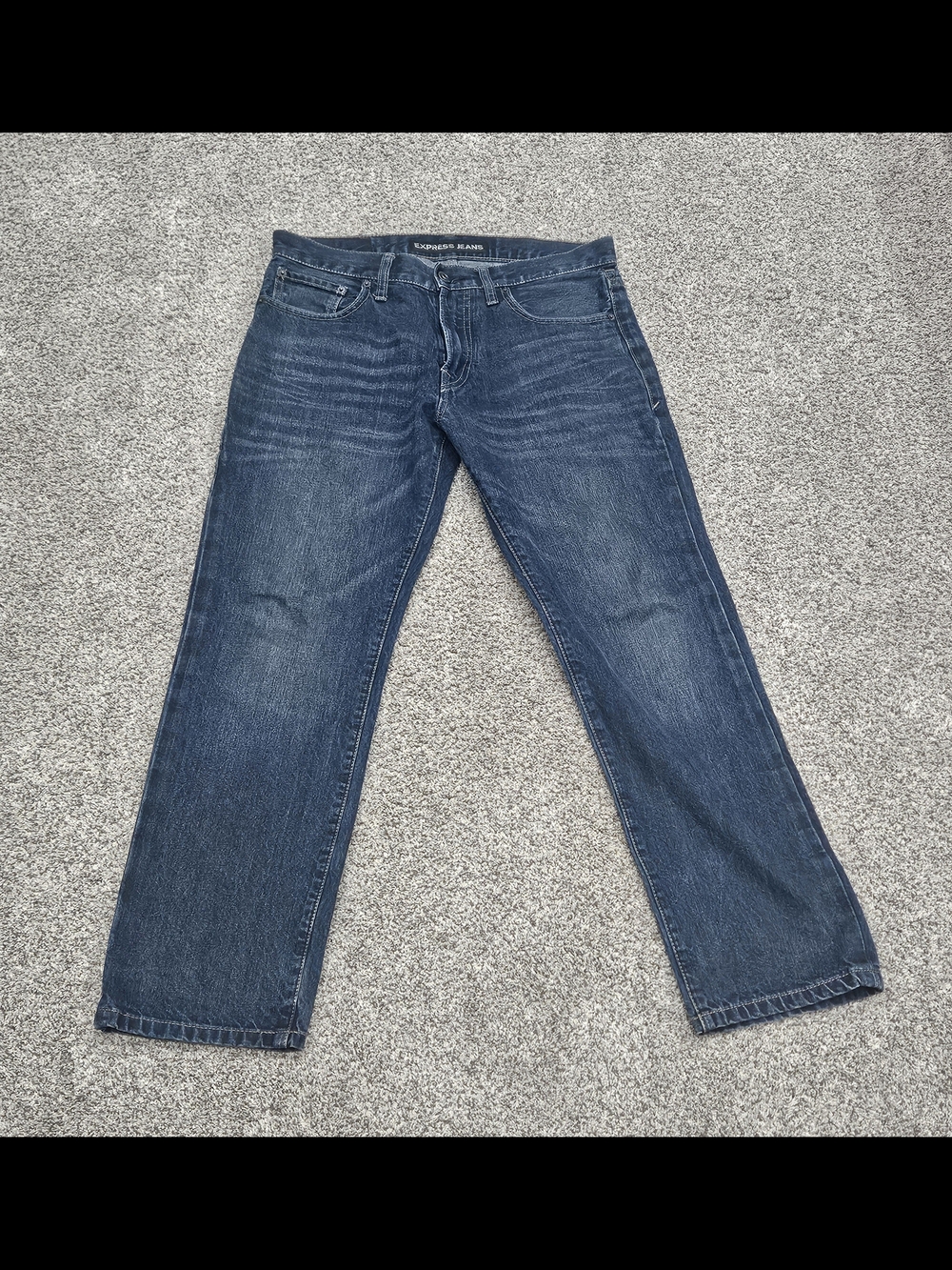 Men's Loose Fit Jeans in Dark Blue - Comfortable Everyday Wear